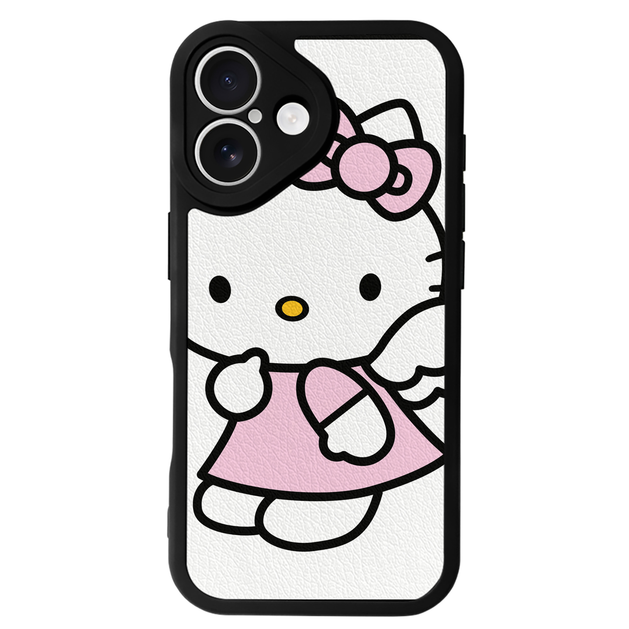 （画像用） Hello Kitty ハローキティ 【iPhone 16シリーズ対応】シリコンスマホケース（レザー調） 材質：シリコン